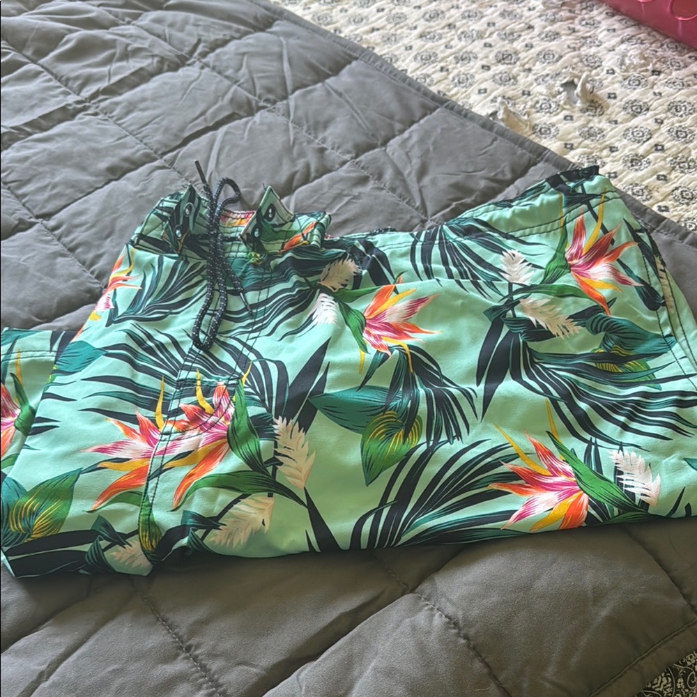Tropical Floral Swim Trunks